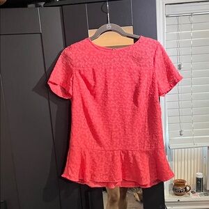 Banana Republic Vibrant Pink Lace Blouse